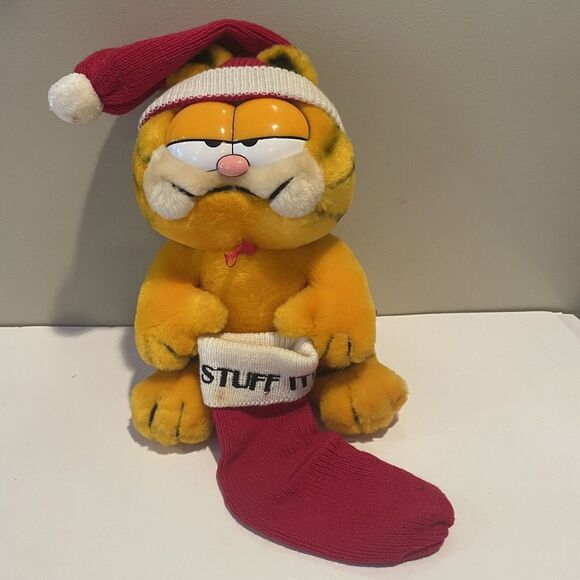 Vintage 1981 Garfield Christmas‎ Plush - Picture 1 of 9
